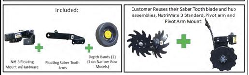 Case IH Nutri-Mate 3 Pin Adjust to Floating Row Cleaner Upgrade Kit